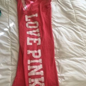 Salmon Pink Victoria Secret Sweatpants